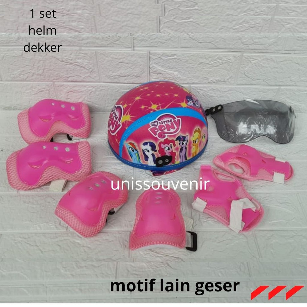 SP13D helm sepeda anak batok keras helm gowes karakter anak warna warni