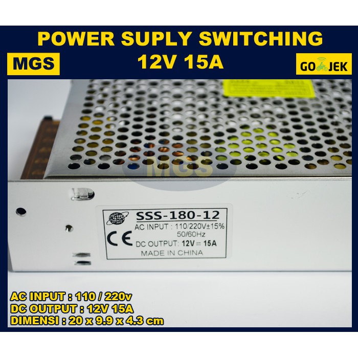 Power Supply 12v 15a Besar