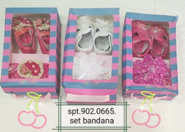 Sepatu bayi bandana perempuan prewalker antiselip 0-9 bulan