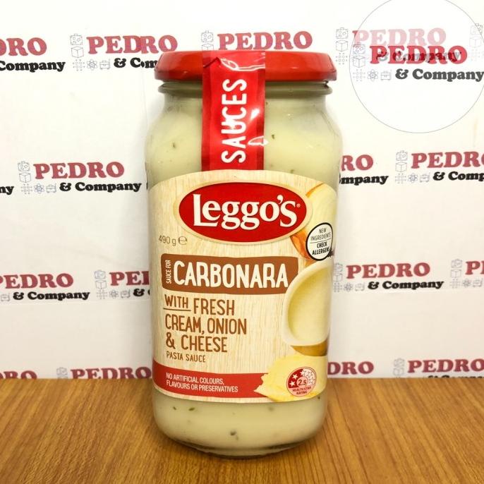 

(BISA COD) Leggos carbonara fresh cream onion cheese 490 gram - saus pasta import