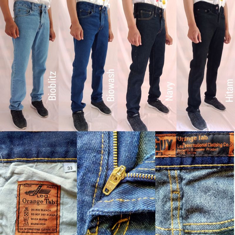  Celana  Jeans  Panjang LEA 606 Standar Pria Straight COD 
