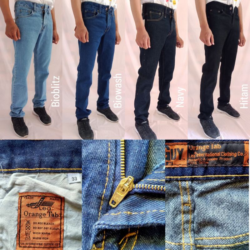  Celana  Jeans Panjang LEA  606 Standar Pria Straight COD 