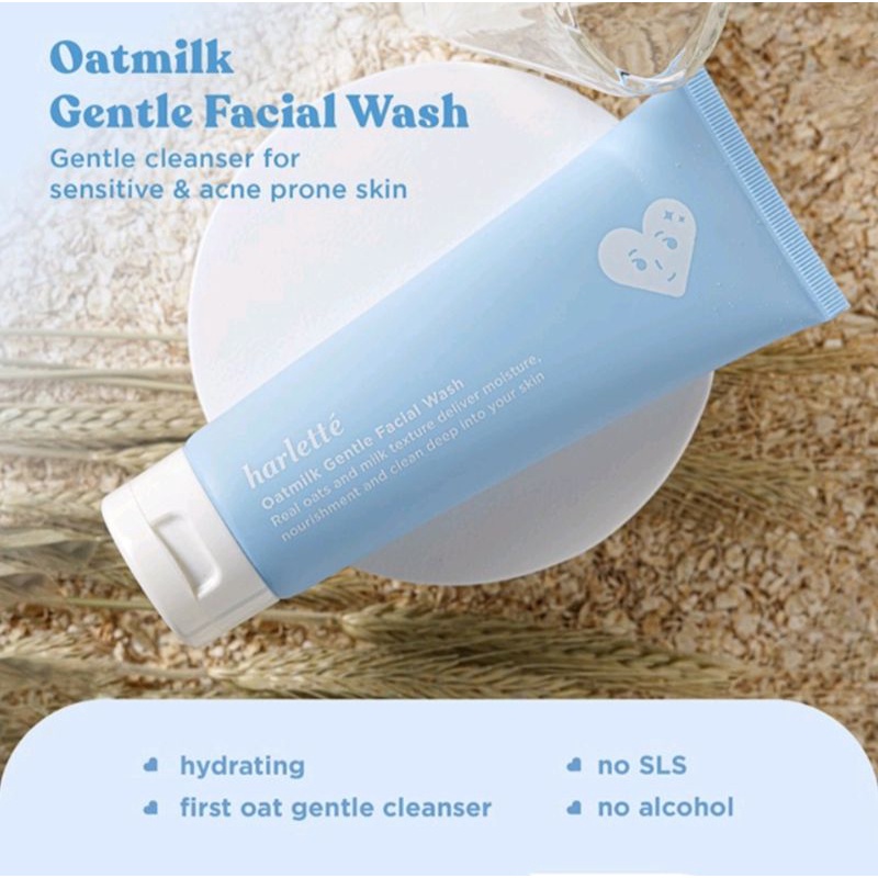 harlette oatmilk gentle facial wash | sensitive,dry,combination,irritated skin