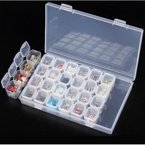 28 Compartment Jewelry Storage Box (28 cells)