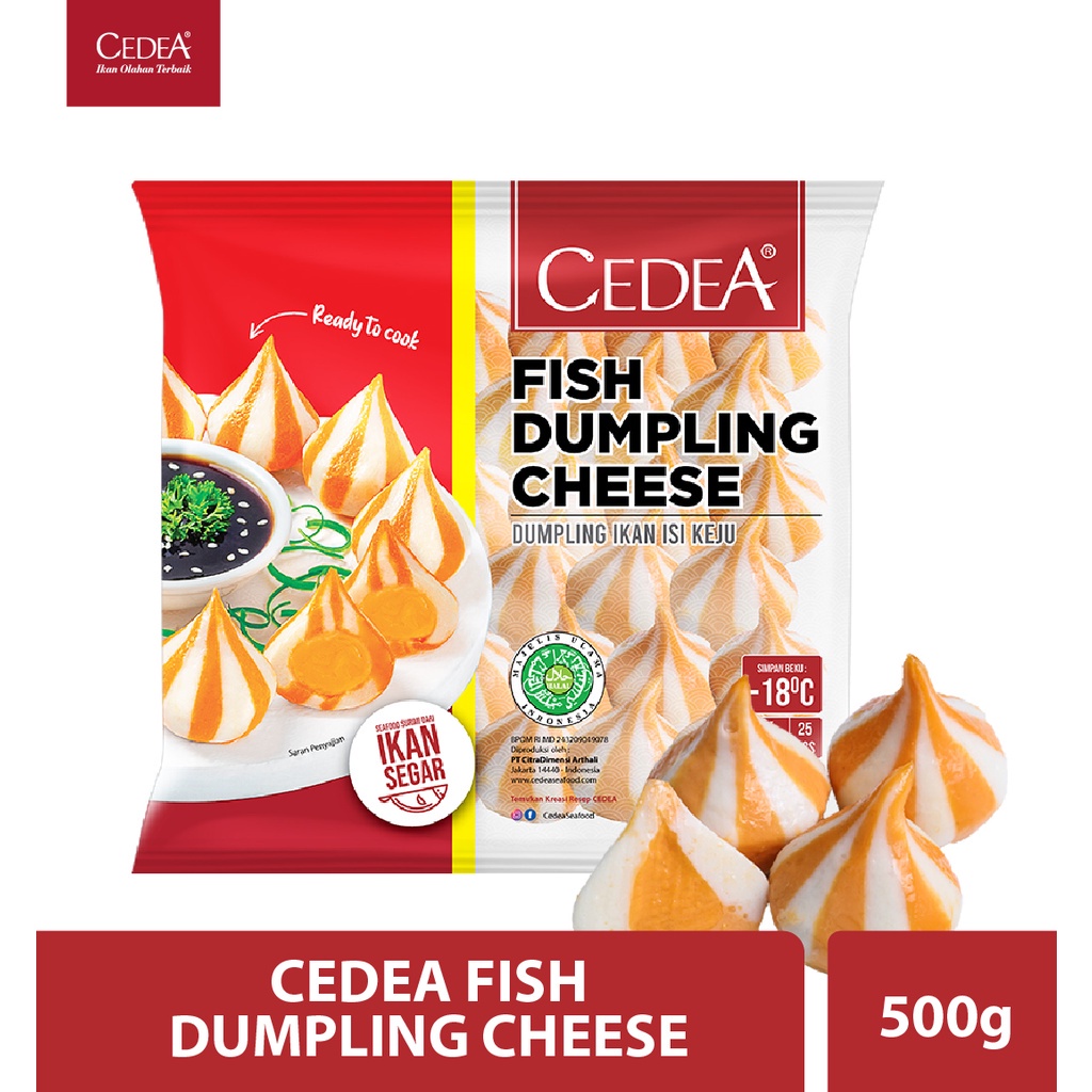 CEDEA Fish Dumpling Cheese Keju 200 g Halal | Shabu shabu Tomyam