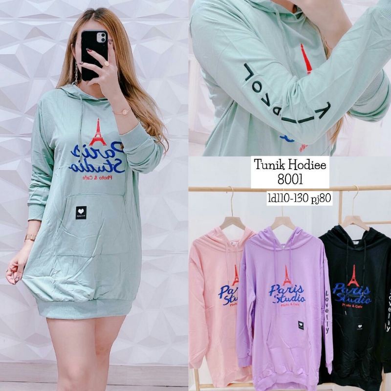 Tunik Hodiee Paris Kaos Import AllSize