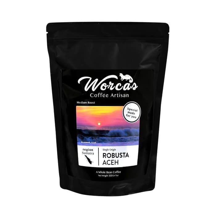 

WORCAS Kopi Robusta Aceh 500 Gram Medium Roast