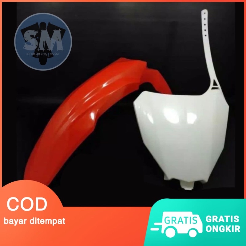 PAPAN NOMOR DAN SPAKBOR CRF 450/PAPAN NOMOR CRF450/SPAKBOR DEPAN CRF450/PAKET SPAKBOR DEPAN CRF 450