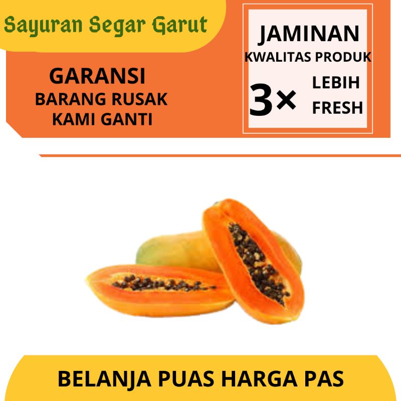 Jual Pepaya California Buah Segar Garut 500gr Shopee Indonesia 