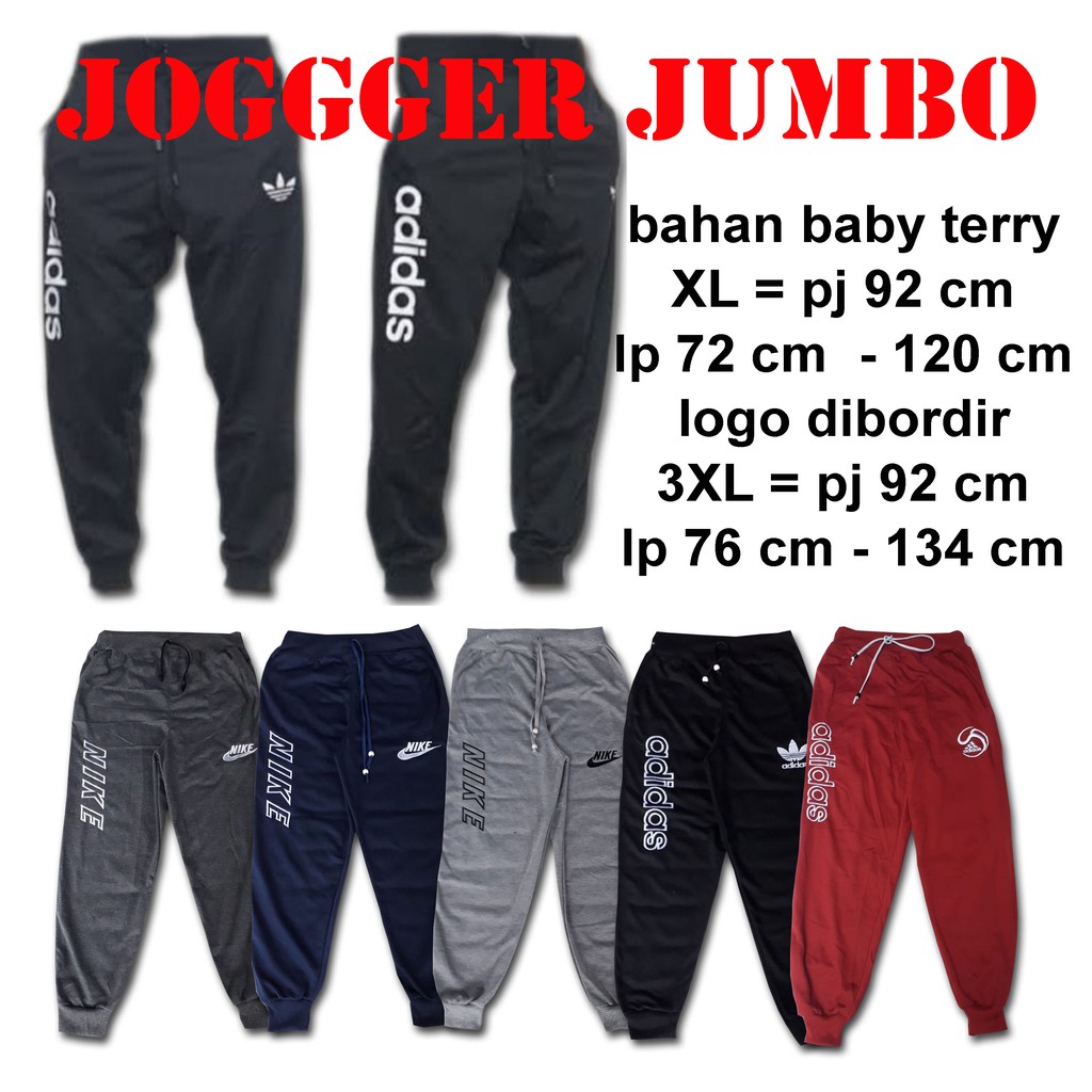  celana  jogger  JUMBO pria  dan  wanita  celana  training 