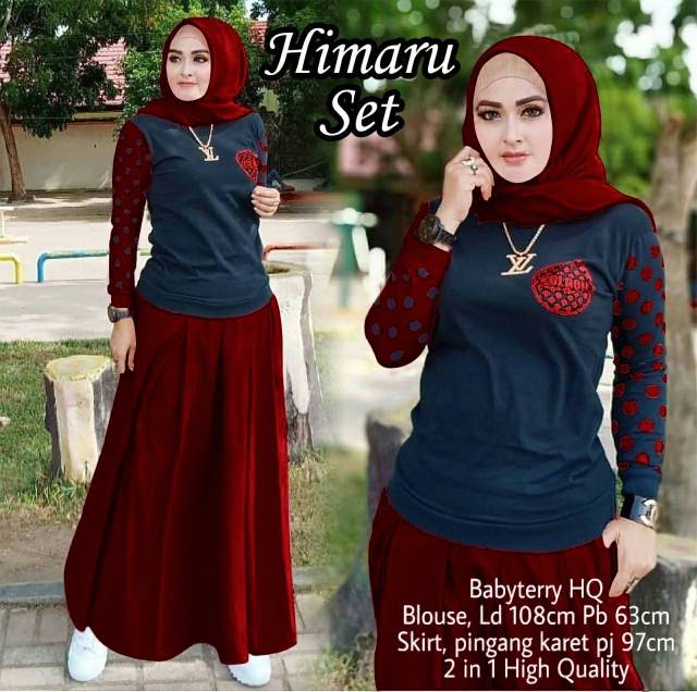 XC - SET HIMARU KULOT / SETELAN WANITA HIMARU / SETELAN SEHARI-HARI / STELAN PESTA ARISAN / BEST SELLER