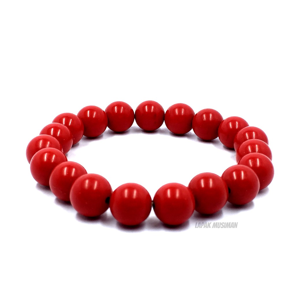 [Bayar di Tempat] GELANG BATU RED MARJAN ORIGINAL STONE BRACELET GUARANTEE