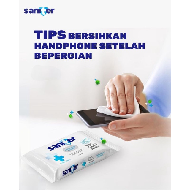 SANITER Personal Wipes Sanitizer 50's