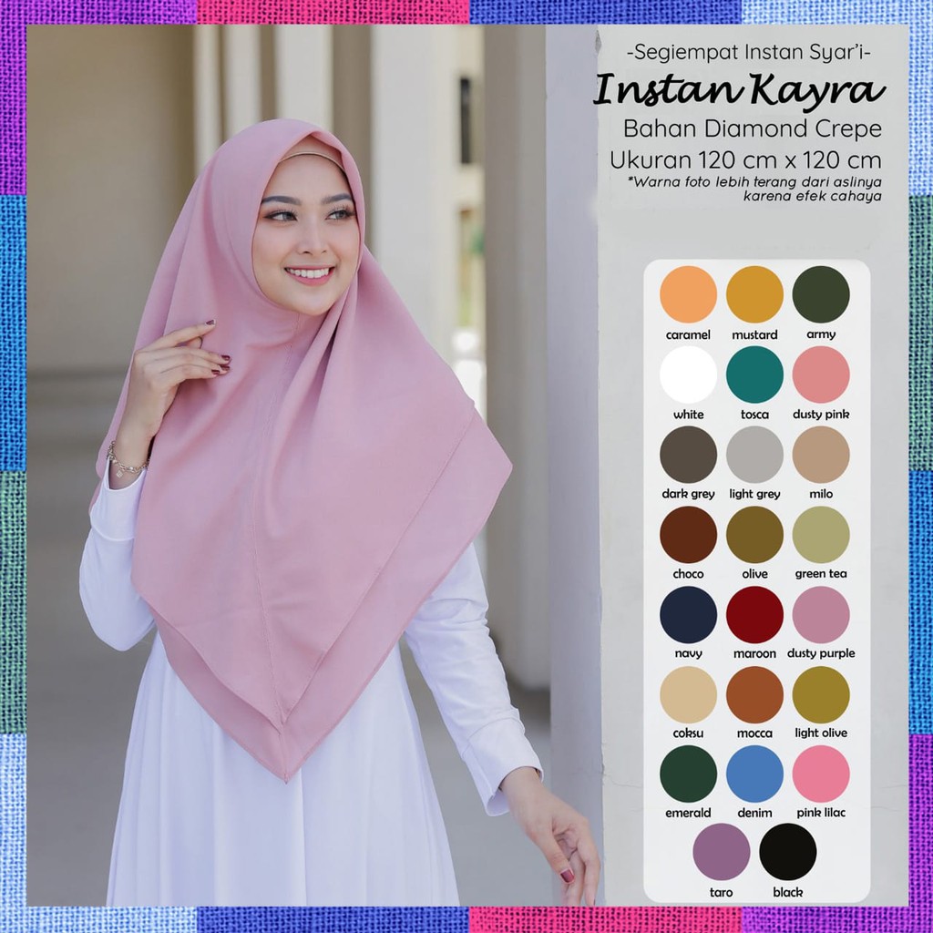 JILBAB SEGIEMPAT INSTAN KERUDUNG SEGIEMPAT INSTAN HIJAB SEGIEMPAT INSTAN KAYRA