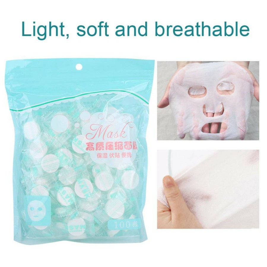 Glowing Compressed Paper Mask Sheet TABLET MASKER WAJAH Topeng Facial