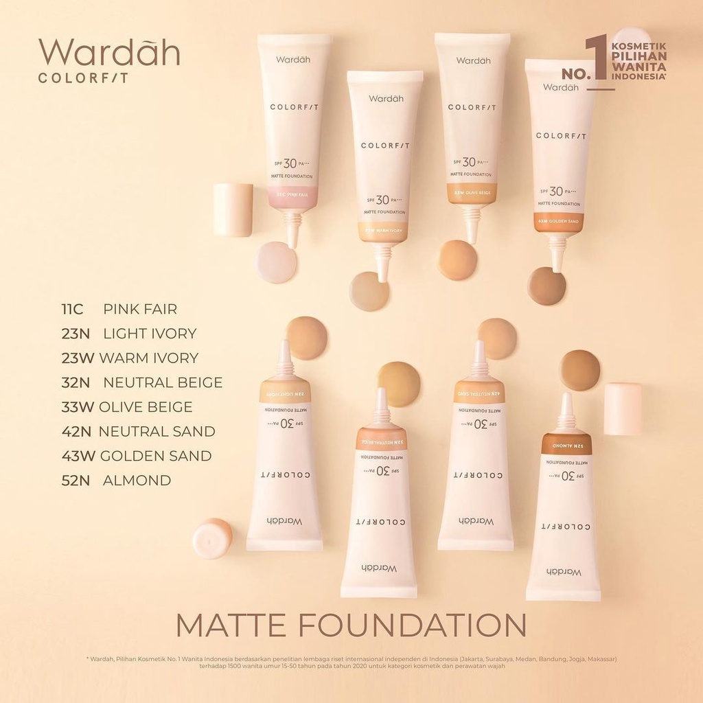 Wardah Colorfit Matte Foundation SPF 30