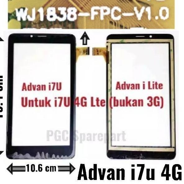 KFZK Original Touchscreen TS Tablet Advan i7U 4G Lte - Advan i Lite 4G Lte - Seri WJ1838 - Advance Tab Flash Sale
