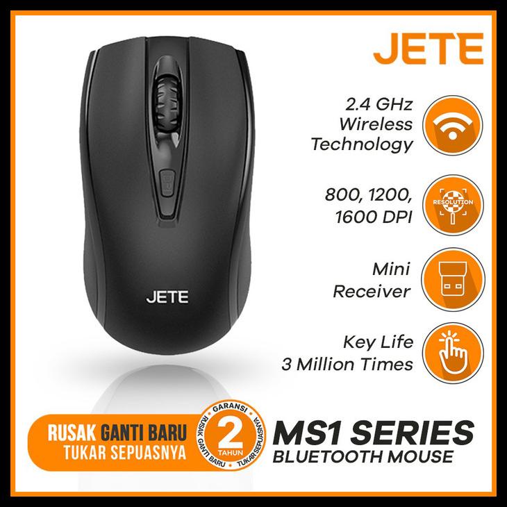 Mouse Wireless Silent Jete Ms1 - Mouse Bluetooth Garansi Resmi 2 Tahun Kode 978