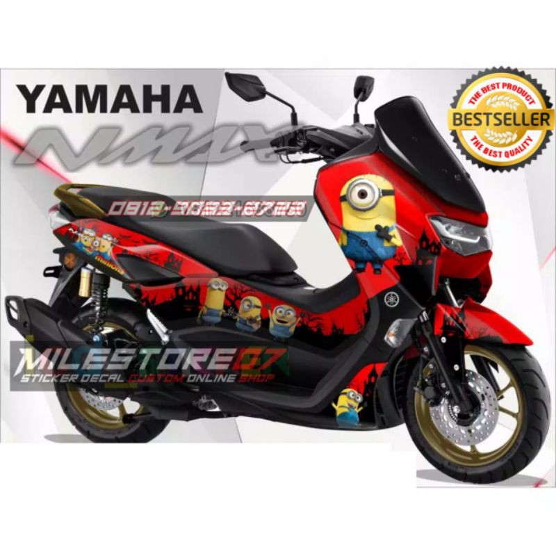 Decal Sticker Stiker New Nmax 155 2020 Variasi Minions Full Wrapping Body Motor