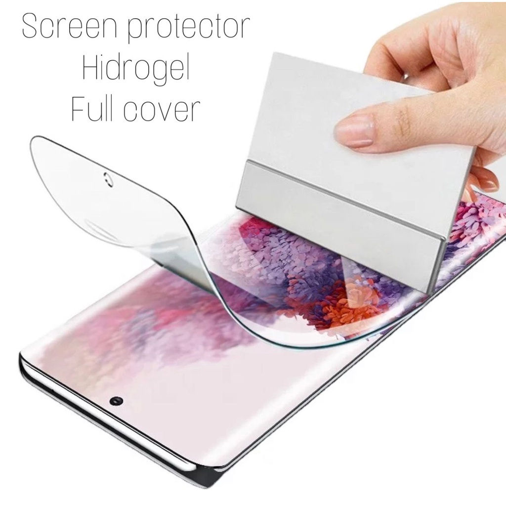 HIDROGEL CLEAR - SCREEN PROTECTOR TEMPERED GLASS JELLY FOR IPHONE - SAMSUNG - OPPO - VIVO - XIAOMI - REALME - INFINIX