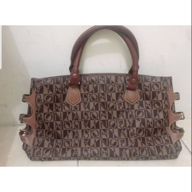 Preloved bonia ori original murah second tas pesta monogram kerja wanita