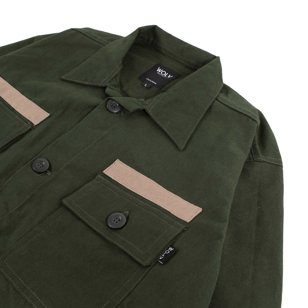 JAKET SK2 ARMY PITER CANVAS WOLV CASUAL PRIA | JACKET CASUAL POLOS SIMPLE PRIA BEST QUALITY