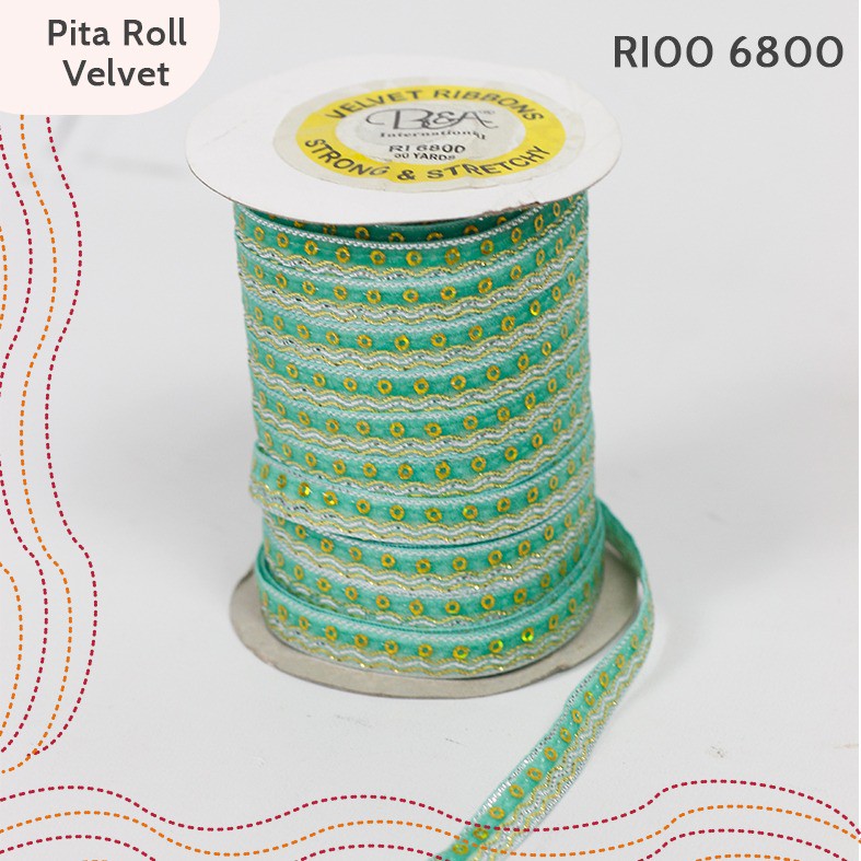 Pita Roll Velvet Motte Squin 1cm RI006800