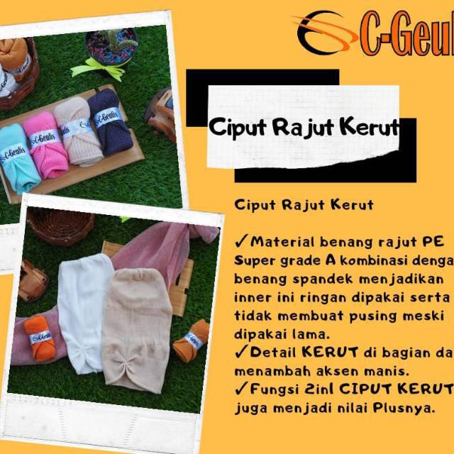 C-Geulis Ciput Rajut Kerut C-Geulis