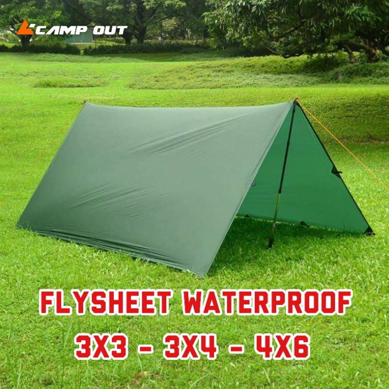 Flysheet outdoor waterproof - Atap tenda camping - Flysheet ultralight - emergency bivak - Pelapis tenda anti air