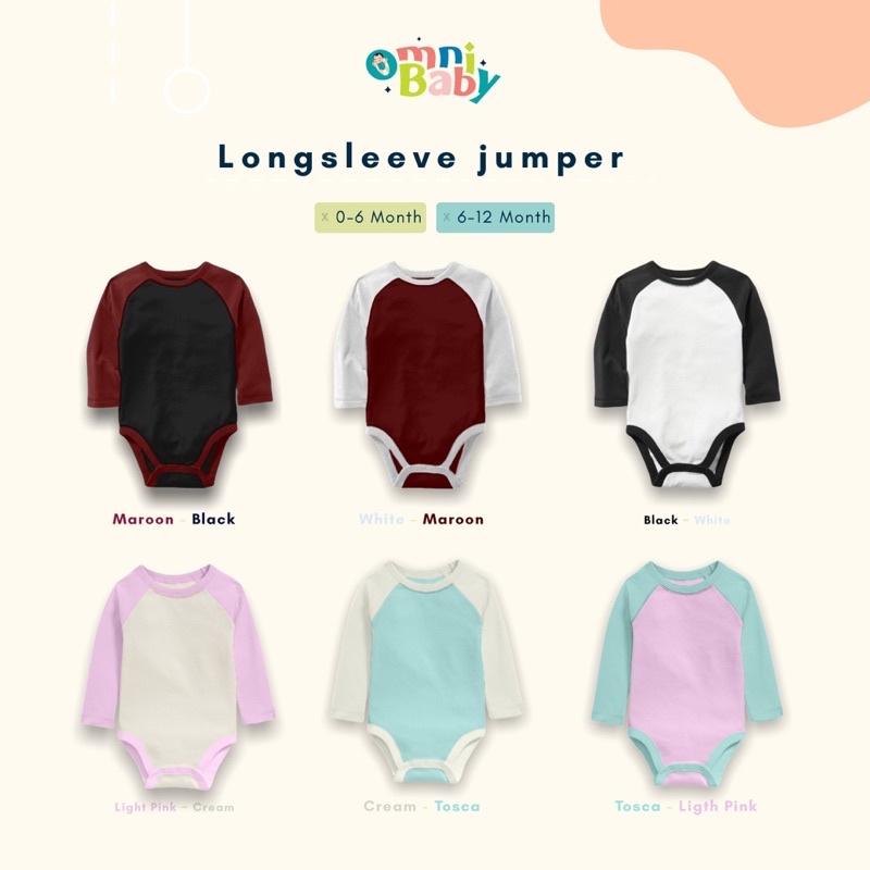 OMNIBABY Jumper Panjang Bayi Fashion Polos SNI!