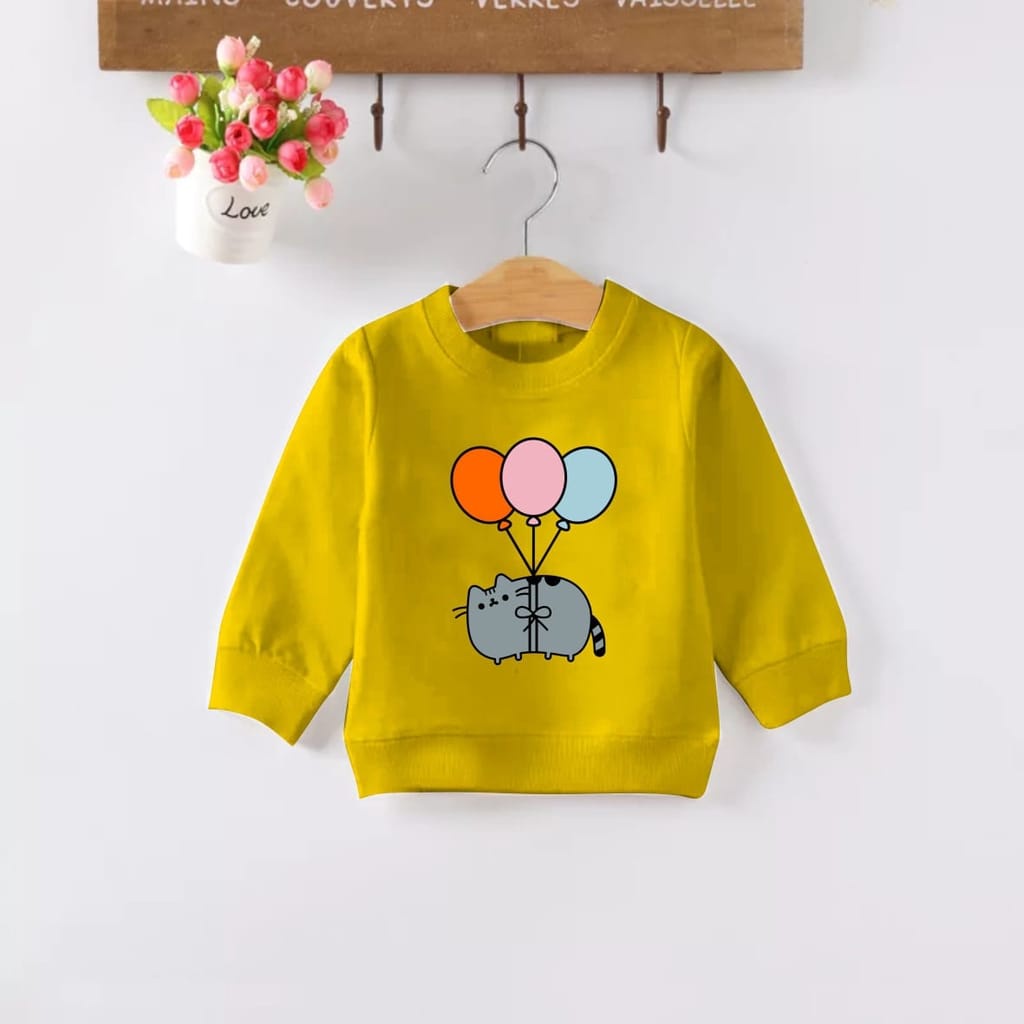 Tokomilkan - Sweater Baju Anak Perempuan BALOON Fleece Umur 1 - 6 Tahun