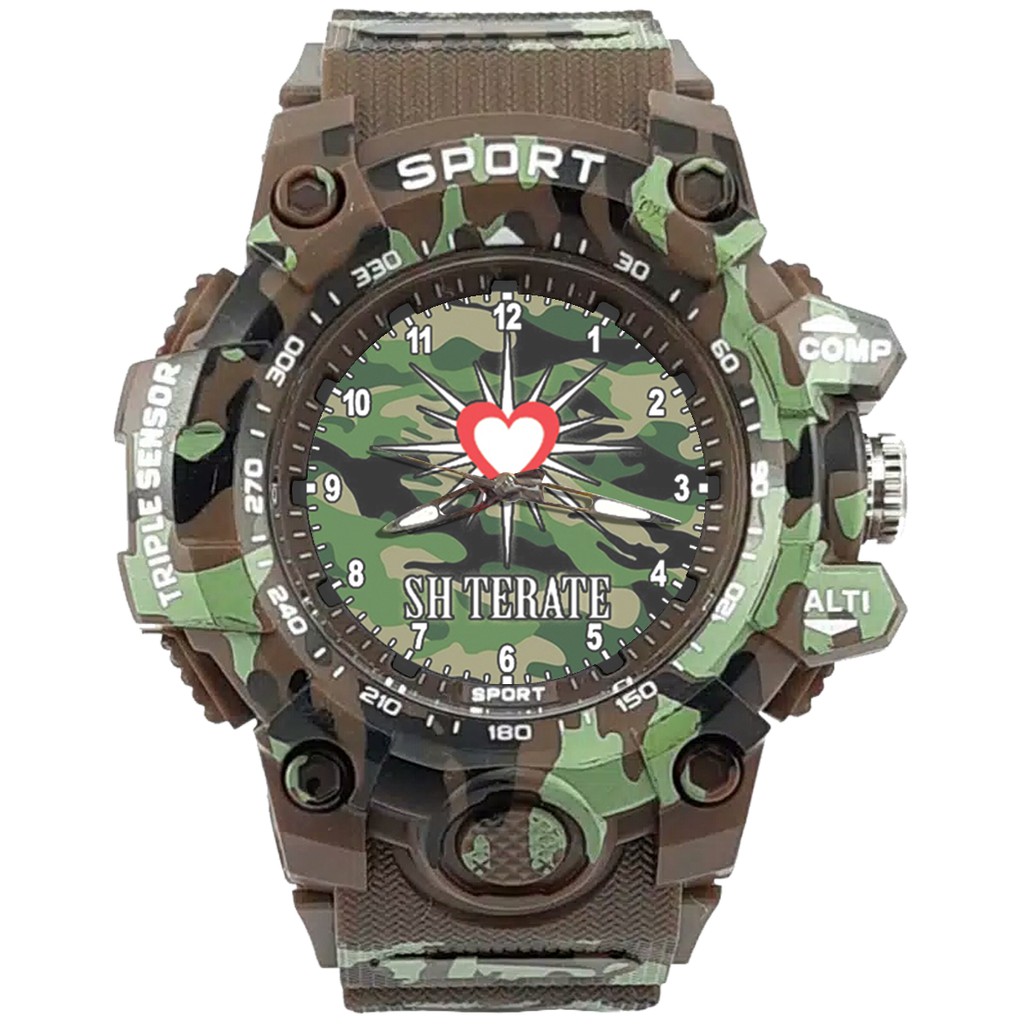 {Istimewa} Jam Tangan PERSAUDARAAN SETIA HATI TERATE - SH 5 Coklat Army Water Resistant