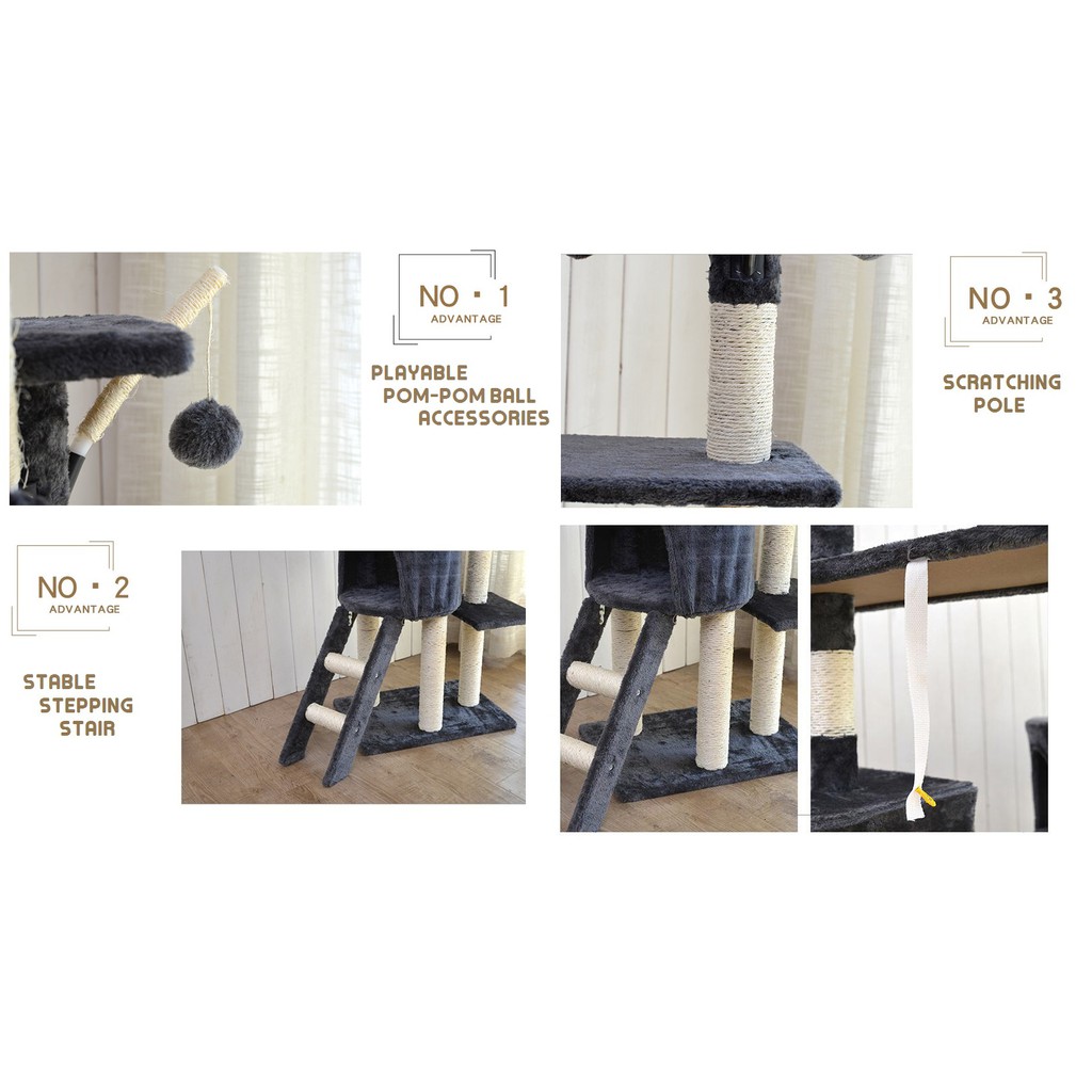 Cat Tree Condo Playground READY STOCK type Y21-138 Rumah Kucing