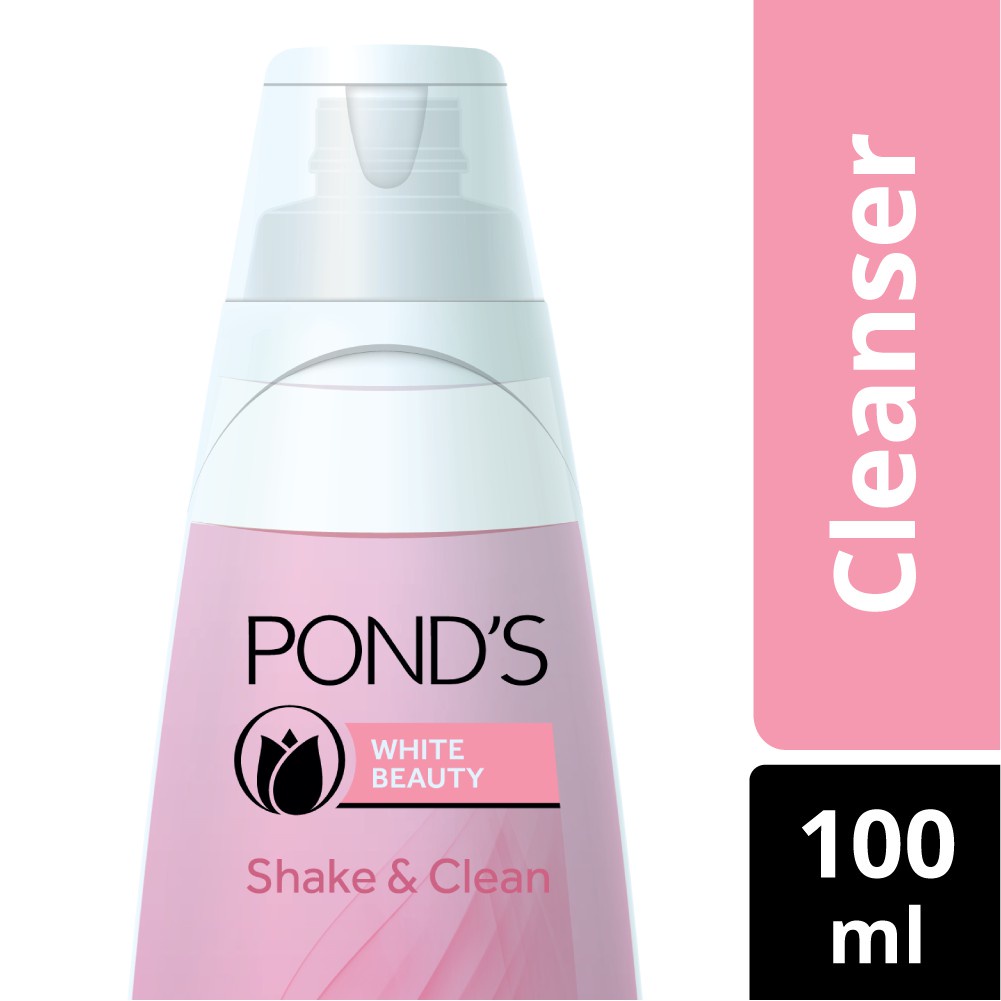 Pond's White Beauty Shake &amp; Clean Pembersih Make UP 100 ML