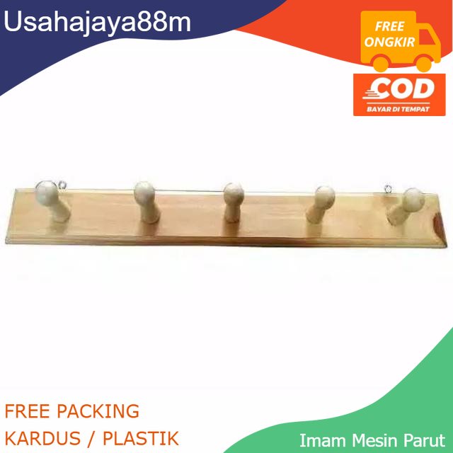 Terlaris Kapstok baju kayu kapstok baju unik gantungan baju kayu 5 kait