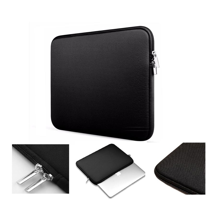 Tas Laptop Softcase Macbook Air Pro M1 M2 Size 11 12 13 inch Sleeve Simply Black Neoprene