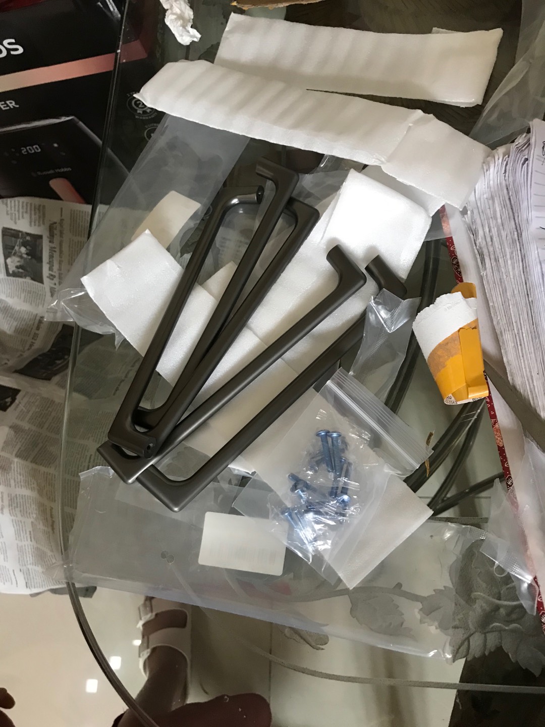 Modern Minimalist Zinc Alloy Black Long Handle Kitchen Closet Cabinet Door Drawer Handle Furniture