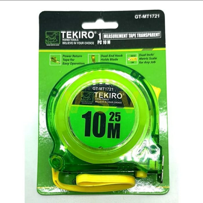 Tekiro Meteran 10 Meter (Transparan)