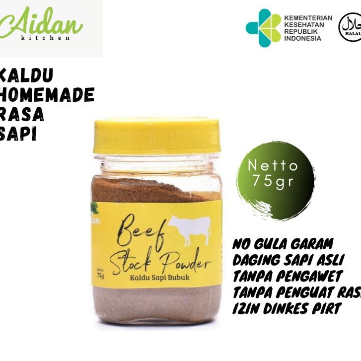 Aidan, Beef Stock Powder (Kaldu Sapi) 75gr