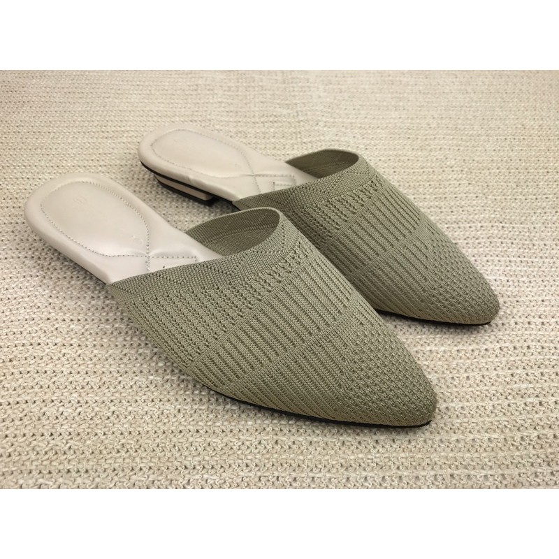 GRAVICI - Sepatu Slip On Mules Wanita Bahan Rajut Import JA 69