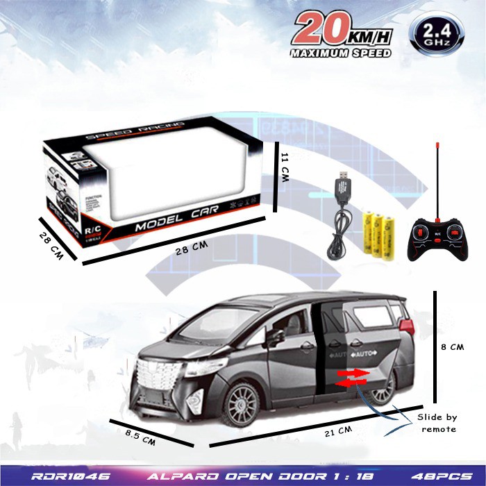 PROMO RDR051 RDR054 RDR1082 RDR010 RDR1046 RC Alpard Buka Pintu Mainan Anak Mobil Remote Control Radio Control Hobi Koleksi Remot Kontrol RADAR