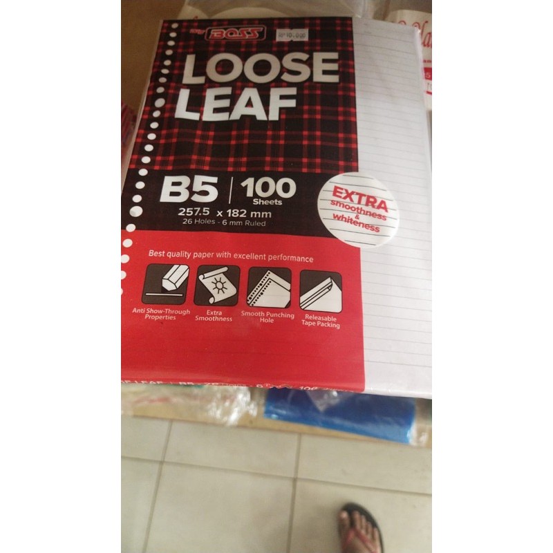 

( 1pack ) isi binder b5 loose leaf joyko garis