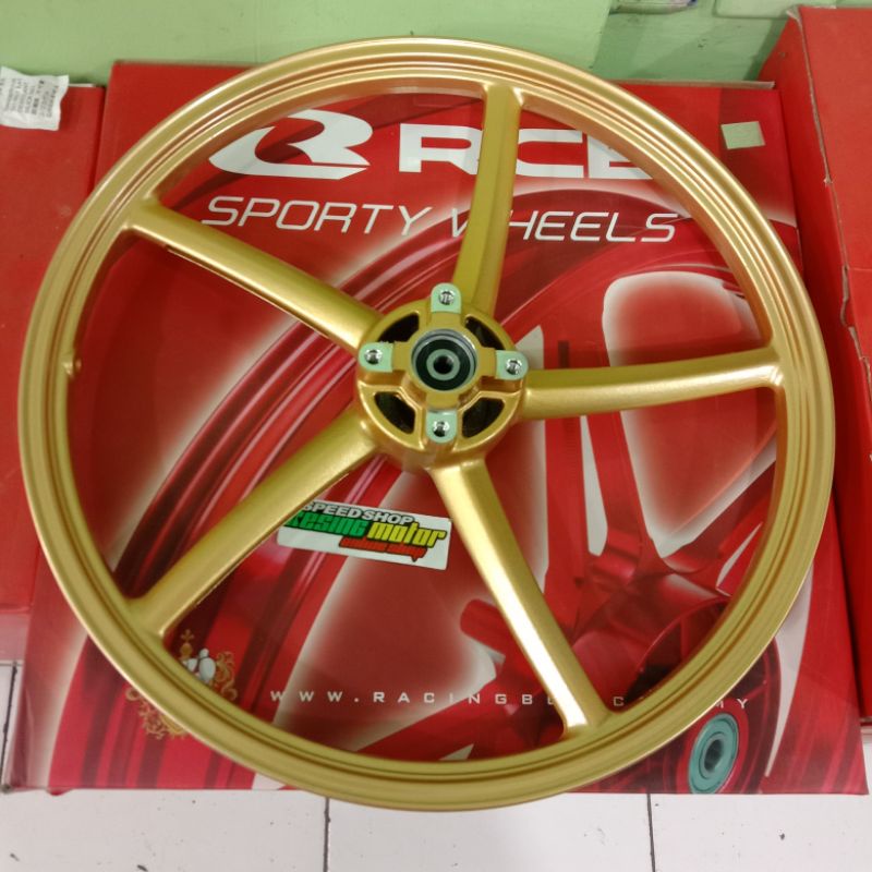 RCB RACING BOY VELK PELEK VELEK RACING DEPAN DRAG RING 17 TAPAK 120 MIO SPORTY SOUL FINO JUPITER Z V