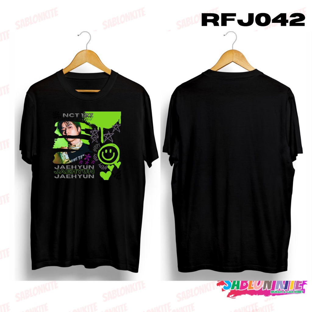 MURAH!!! KAOS NCT 127 JAEHYUN STICKER PAINT RFJ042 COMBED 30S