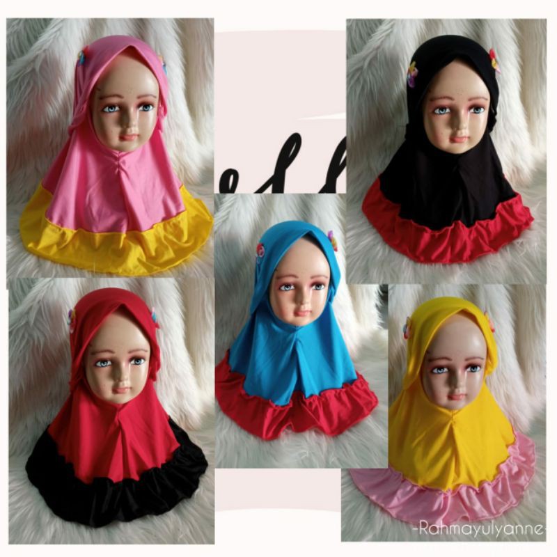 HIJAB ANAK LUCU BAHAN ADEM REAL PICT BISA COD