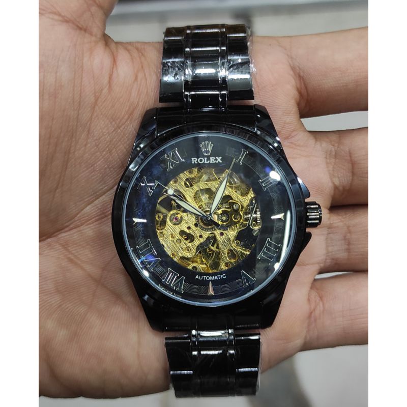 terlaris jam tangan pria rolex otomatis rantai stainless steel