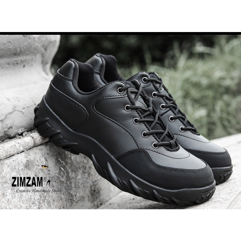 Sepatu Zimzam Tactical Curve Safety Boots Kulit Asli Sepatu Gaya murah