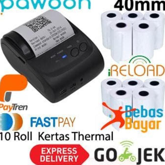 

New Zjiang Bluetooth Printer Zj-5802 + Kertas Thermal 10 Roll