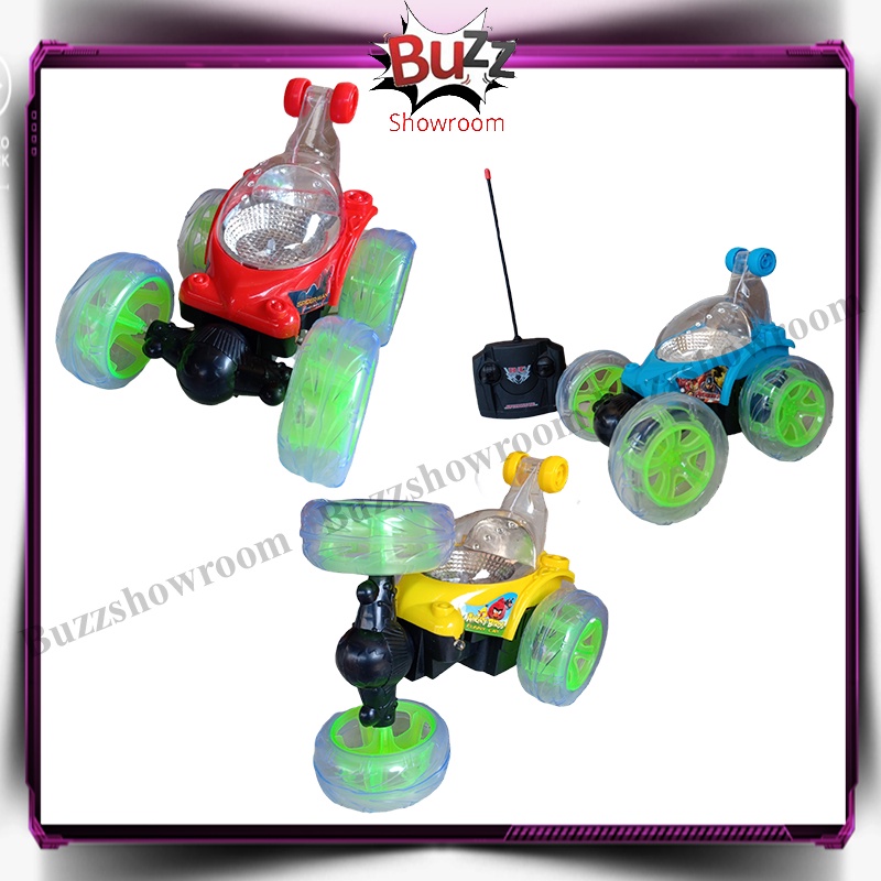 RC Stunt Car Mainan Mobil Remote Control Jungkir balik lampu