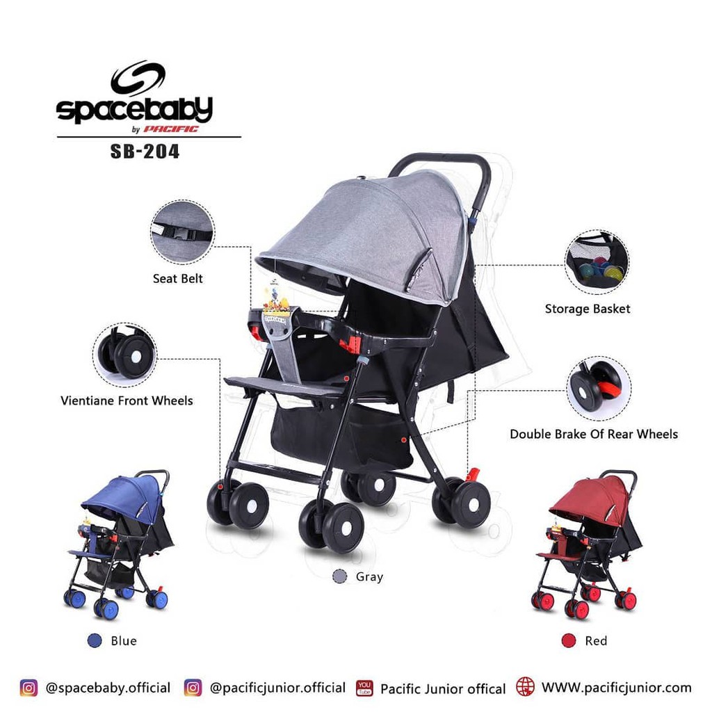 Stroller Spacebaby SB 204 Kereta Dorong Space Baby